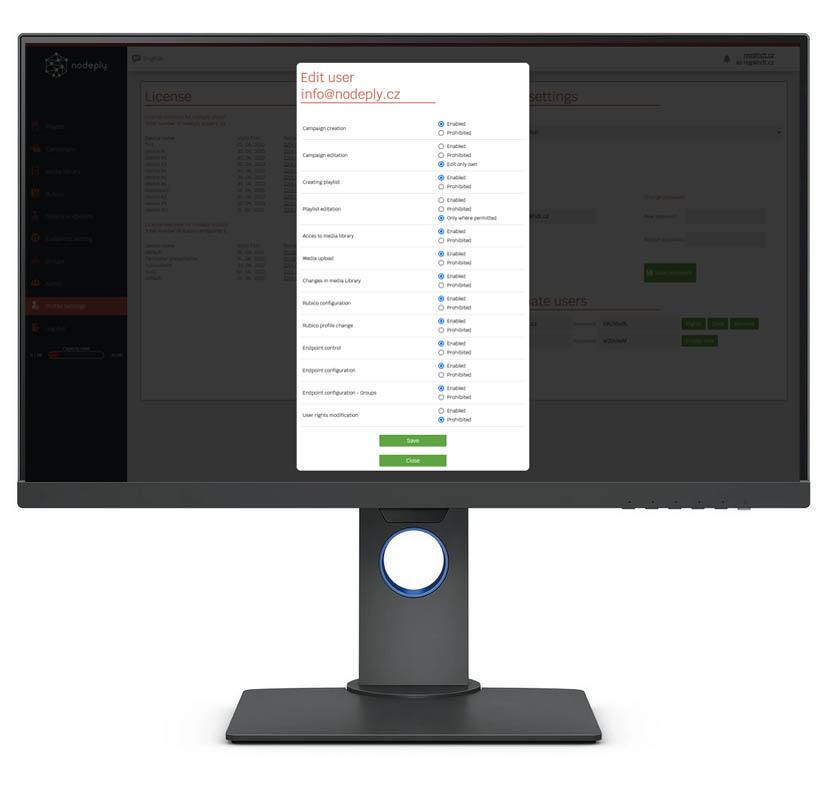 Edit User Permissions